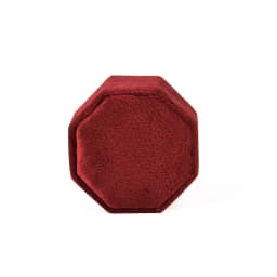 TAIMY Mini Velvet Octagon Custom Logo Jewelry Box Muti Color Three Slots Double Ring Box Wedding Marry Gifts Ring Case