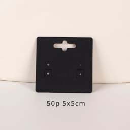 33 Types 50Pcs Square Kraft Cardboards Jewelry Display Card for Earring Label Holder Stand Small Business Packaging Wholesale