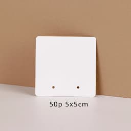 33 Types 50Pcs Square Kraft Cardboards Jewelry Display Card for Earring Label Holder Stand Small Business Packaging Wholesale