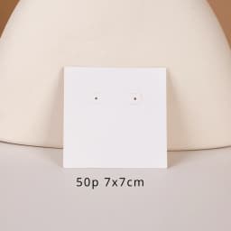 33 Types 50Pcs Square Kraft Cardboards Jewelry Display Card for Earring Label Holder Stand Small Business Packaging Wholesale