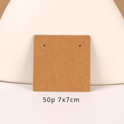 33 Types 50Pcs Square Kraft Cardboards Jewelry Display Card for Earring Label Holder Stand Small Business Packaging Wholesale