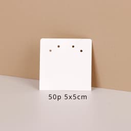 33 Types 50Pcs Square Kraft Cardboards Jewelry Display Card for Earring Label Holder Stand Small Business Packaging Wholesale