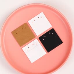 33 Types 50Pcs Square Kraft Cardboards Jewelry Display Card for Earring Label Holder Stand Small Business Packaging Wholesale