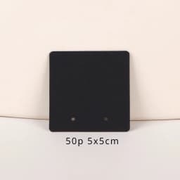 33 Types 50Pcs Square Kraft Cardboards Jewelry Display Card for Earring Label Holder Stand Small Business Packaging Wholesale