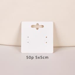 33 Types 50Pcs Square Kraft Cardboards Jewelry Display Card for Earring Label Holder Stand Small Business Packaging Wholesale