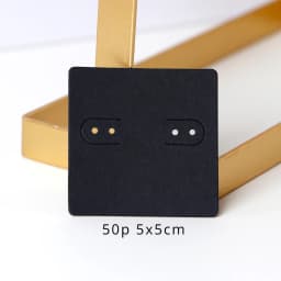 33 Types 50Pcs Square Kraft Cardboards Jewelry Display Card for Earring Label Holder Stand Small Business Packaging Wholesale