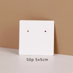 33 Types 50Pcs Square Kraft Cardboards Jewelry Display Card for Earring Label Holder Stand Small Business Packaging Wholesale