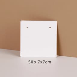 33 Types 50Pcs Square Kraft Cardboards Jewelry Display Card for Earring Label Holder Stand Small Business Packaging Wholesale