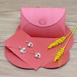 10pcs 10*15cm Pink Jewelry Box with Necklace Earring Card Paper Gift Package Box Candy Wedding Favors Package Box