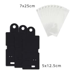 50 Pcs 5x12.5cm Earrings Jewelry Display Kraft Paper Fold Card With Or Without Bags Wholesale Packaging Official-website Design
