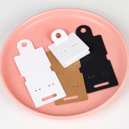50 Pcs 5x12.5cm Earrings Jewelry Display Kraft Paper Fold Card With Or Without Bags Wholesale Packaging Official-website Design