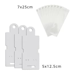 50 Pcs 5x12.5cm Earrings Jewelry Display Kraft Paper Fold Card With Or Without Bags Wholesale Packaging Official-website Design