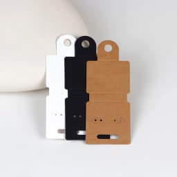50 Pcs 5x12.5cm Earrings Jewelry Display Kraft Paper Fold Card With Or Without Bags Wholesale Packaging Official-website Design