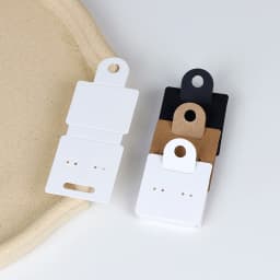 50 Pcs 5x12.5cm Earrings Jewelry Display Kraft Paper Fold Card With Or Without Bags Wholesale Packaging Official-website Design