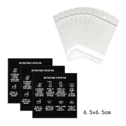 50pcs 6.5x6.5cm Smart Kraft Paper Jewelry Care Instruction Card Cardboard In French DIY Necklace Earrings Cleaning Label