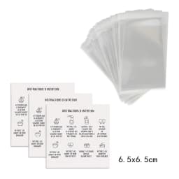 50pcs 6.5x6.5cm Smart Kraft Paper Jewelry Care Instruction Card Cardboard In French DIY Necklace Earrings Cleaning Label