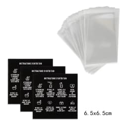 50pcs 6.5x6.5cm Smart Kraft Paper Jewelry Care Instruction Card Cardboard In French DIY Necklace Earrings Cleaning Label