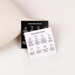 50pcs 6.5x6.5cm Smart Kraft Paper Jewelry Care Instruction Card Cardboard In French DIY Necklace Earrings Cleaning Label