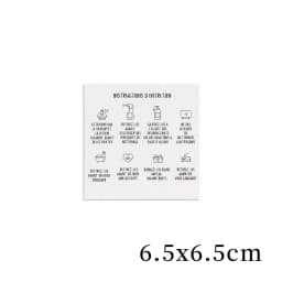 50pcs 6.5x6.5cm Smart Kraft Paper Jewelry Care Instruction Card Cardboard In French DIY Necklace Earrings Cleaning Label