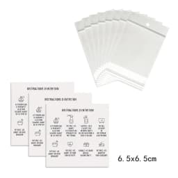 50pcs 6.5x6.5cm Smart Kraft Paper Jewelry Care Instruction Card Cardboard In French DIY Necklace Earrings Cleaning Label