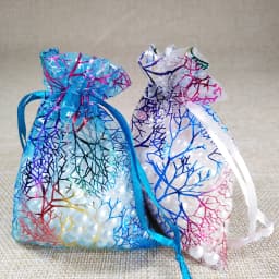 50pcs/lot 7x9 9x12 10x15 13x18cm Colorful Drawstring Organza Bags  Jewelry Packaging Bags Wedding Party Gift Bag Jewelry Pouch