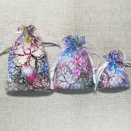 50pcs/lot 7x9 9x12 10x15 13x18cm Colorful Drawstring Organza Bags  Jewelry Packaging Bags Wedding Party Gift Bag Jewelry Pouch