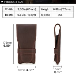 Vintage Genuine Leather 3-Finger Cigars Holder Portable Humidor Box With Cutter Case For Men Men's Gift Box/Gift Bag