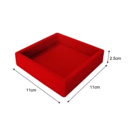 Soft Velvet Jewelry Storage Tray Earring Brooch Cufflinks Organizer Case Ring Pendant Small Item Holder 11*11cm