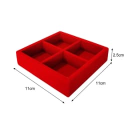 Soft Velvet Jewelry Storage Tray Earring Brooch Cufflinks Organizer Case Ring Pendant Small Item Holder 11*11cm