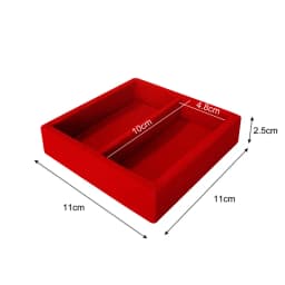 Soft Velvet Jewelry Storage Tray Earring Brooch Cufflinks Organizer Case Ring Pendant Small Item Holder 11*11cm