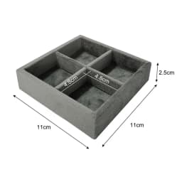 Soft Velvet Jewelry Storage Tray Earring Brooch Cufflinks Organizer Case Ring Pendant Small Item Holder 11*11cm