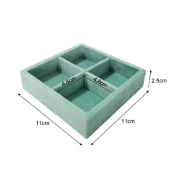 Soft Velvet Jewelry Storage Tray Earring Brooch Cufflinks Organizer Case Ring Pendant Small Item Holder 11*11cm