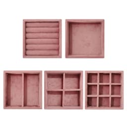Soft Velvet Jewelry Storage Tray Earring Brooch Cufflinks Organizer Case Ring Pendant Small Item Holder 11*11cm