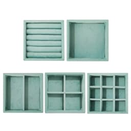 Soft Velvet Jewelry Storage Tray Earring Brooch Cufflinks Organizer Case Ring Pendant Small Item Holder 11*11cm