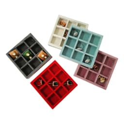 Soft Velvet Jewelry Storage Tray Earring Brooch Cufflinks Organizer Case Ring Pendant Small Item Holder 11*11cm