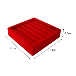 Soft Velvet Jewelry Storage Tray Earring Brooch Cufflinks Organizer Case Ring Pendant Small Item Holder 11*11cm