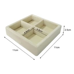 Soft Velvet Jewelry Storage Tray Earring Brooch Cufflinks Organizer Case Ring Pendant Small Item Holder 11*11cm
