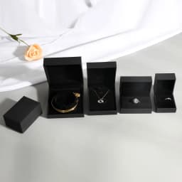 Finest Leatherette Jewelry Ring Earring Bracelet Pendant Necklace Gift Display Packaging Box Jewellery Present Storage Organizer