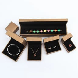 Finest Leatherette Jewelry Ring Earring Bracelet Pendant Necklace Gift Display Packaging Box Jewellery Present Storage Organizer