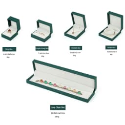Finest Leatherette Jewelry Ring Earring Bracelet Pendant Necklace Gift Display Packaging Box Jewellery Present Storage Organizer