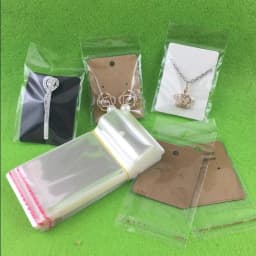 1000pcs/lot Clear Self Adhesive Seal Plastic Bags Transparent Resealable Cellophane Poly Packing Bags OPP Bag With Hanging Hole