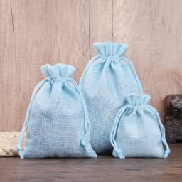 50Pcs 13x18 15x20 17x23 20x30 cm Colorful Jute Burlap Hessian Gift Drawstring Bags Jewelry Gift Packaging Bags Jute Gift Bags