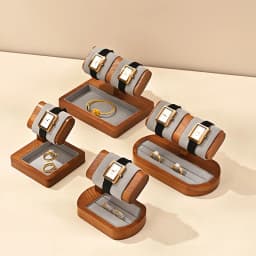 Oirlv Wooden Watch Stand Bracelet Display Rack Jewelry Storage Electronic Watch Holder Jewelry Retail Stores Watch Holder Gift