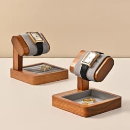 Oirlv Wooden Watch Stand Bracelet Display Rack Jewelry Storage Electronic Watch Holder Jewelry Retail Stores Watch Holder Gift