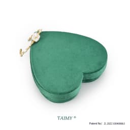 TAIMY European Retro Heart Shape Velvet Ring Jewelry Box Birthdays Valentine Wedding Personalise Gifts Display Packaging Case