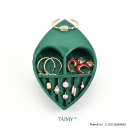 TAIMY European Retro Heart Shape Velvet Ring Jewelry Box Birthdays Valentine Wedding Personalise Gifts Display Packaging Case