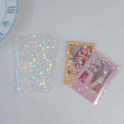 50pcs/lot Transparent Laser Fragment Self-adhesive Bag Plastic Pouch for Jewelry Retail Display Packaging Flash Holographic Bag
