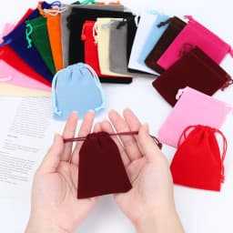10pcs 7x9cm 9x12cm Velvet Bag Drawstrings Pouches Favor Bag Jewelry Gift Display Packing Bags Flannel Sachet Fabric Jewelry Bag