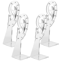4pcs Earrings Display Stands Clear Acrylic Ear Stud Holder Jewelry Display Rack Piercing Tools Storing Displaying Organizer