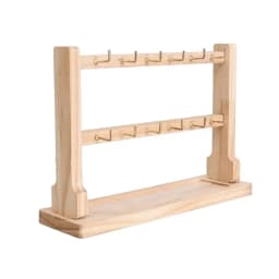 Wooden Jewelry Display Stand Necklace Bracelet Key Holder Hook Storage Rack Earring Pin Brooch Holder Stand Organizer